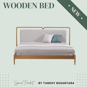 Juego de Cama de Madera Maciza Natural Ecológica, Cama de Madera Súper Cómoda, Tamaño King, Muebles de Dormitorio de Indonesia - Product Image 6