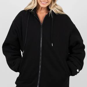 Sweat à capuche zippé unisexe surdimensionné en polaire, veste épaisse d'hiver, option de logo personnalisé, fabricant en gros pour les États-Unis - Product Image 2