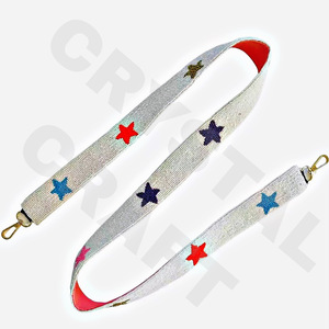 CRYSTAL CRAFT Perles de verre Go Tigers Style indien Couleur et taille personnalisées Sangle de sac avec option de logo personnalisé - Product Image 3