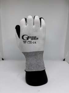 Mitra Saruta Indonesia Guantes de seguridad con revestimiento de nitrilo calibre 13 Negro Blanco XL Tamaño Impermeable Antideslizante Resistente a productos químicos - Product Image 3