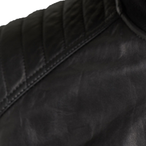 Veste de motard en cuir de vache véritable noir pour homme, veste de moto vintage en cuir véritable marron pour homme - Product Image 3