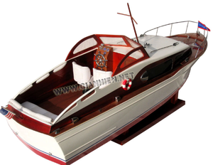 CHRISI Craftf Commander 1954 Modèle de bateau de vitesse en bois Meubles artisanaux avec décoration de peinture pour la maison - Product Image 1