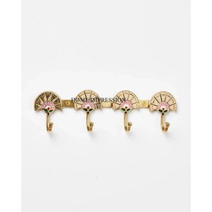 Newest Design Leaf Shape Brass Wall Mounted Multi-Purpose Eco-Friendly Gold Plated Modern <b>Hook</b> Hangers for Home Hotel Bedroom - Product Image 6