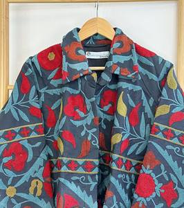 Suzani imprimé tissé été veste courte femmes coton Crewel fini avant Logo coupe décontractée Festival cadeau spécial pour elle - Product Image 2