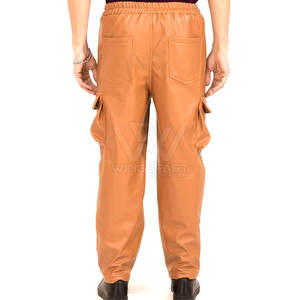 กางเกงผู้ชายออกแบบได้ตามต้องการกางเกงแฟชั่นสไตล์ไม่เหมือนใครกางเกงหนังฟอกกันน้ำ - Product Image 3