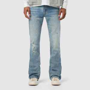 Most Popular <b>Men's</b> Denim Pant Breathable New Design <b>Flared</b> Fit Casual Wear Denim <b>Jeans</b> Pant - Product Image 1