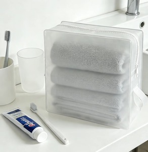 Frosted PVC Cosmetic <b>Bag</b> Zipper <b>Makeup</b> Pouch Waterproof Portable Travel Organizer - Product Image 3