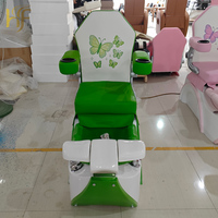 Ensemble de meubles pour salon de manucure pour enfants, chaise de pédicure princesse avec baignoire à remous pour enfants, siège réglable