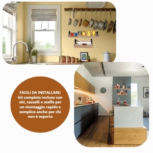 Juego Moderno de 3 Estantes Flotantes de Madera con Soportes de Hierro, Estantes de Pared para Ahorrar Espacio, Fácil Instalación en Casa u Oficina - Product Image 5