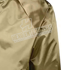 Chaqueta de satén con cuello de béisbol y logotipo personalizado para hombre, chaqueta de satén con dobladillo acanalado y cremallera completa a prueba de viento para hombre, venta al por mayor - Product Image 5