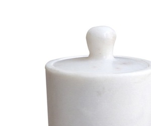 Vente chaude de salière ronde en marbre blanc avec design personnalisé pour la cuisine et le rangement de table, approvisionnement en gros moderne en provenance d'Inde - Product Image 6