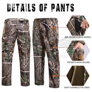 ชุดเสื้อผ้าสำหรับล่าสัตว์ทำจากโพลีเอสเตอร์/ ฝ้ายโพลีเอสเตอร์ระบายอากาศได้ดีทนทานเหมาะสำหรับใส่กลางแจ้ง - Product Image 4