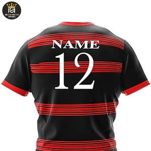 ชุดกีฬารักบี้โพลีเอสเตอร์สำหรับผู้ชายเครื่องแบบเล่นกีฬาผ้าแห้งเร็วพิมพ์โลโก้ตามสั่ง100% - Product Image 5