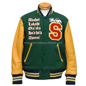 OEM invierno más tamaño del equipo de béisbol chaqueta de la motocicleta para hombre Abrigos personalizados bordado Lettermen chaqueta para hombre - Product Image 2