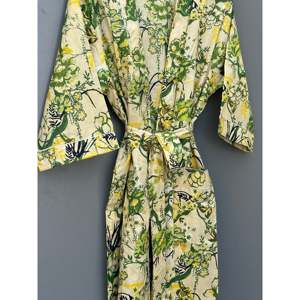 Kimono de Algodón con Estampado Floral, Estilo Indio, para Playa, Protector de Traje de Baño - Product Image 4