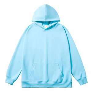 100% coton à capuche coupe ample saison d'hiver 3D broderie cravate teinture Stonewash solide motif impression numérique avant Logo teint uni - Product Image 1