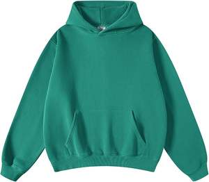 Sudadera con capucha Vintage de peso pesado para hombre, sudadera de algodón de felpa lavada, capucha de gran tamaño, ropa de calle informal para invierno, teñido liso - Product Image 1