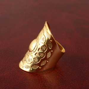 Latest Design Boho Pattern Band Tribal Brass <b>Rings</b> for Women 18K Gold Plated Ethnic <b>Statement</b> Wide <b>Ring</b> for Wholesale OEM ODM - Product Image 4