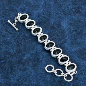 Green Bohemian Quartz Rhodium 925 Sterling Silver Handmade Oval Faceted Gemstone <b>Adjustable</b> Chain <b>Bracelet</b> for Women Party Gift - Product Image 4