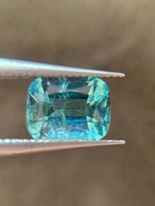 Tourmaline naturelle de haute qualité, taille ovale, pierre bleu-vert, bijoux en gros, pierres précieuses en vrac, approvisionnement, 2 carats - Product Image 3