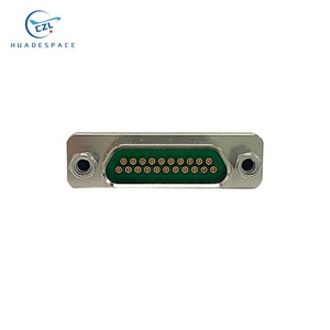 Connecteur industriel HAUDESPACE série J30J, micro-rectangulaire, 21 broches, mâle-femelle, droit/à angle droit, à souder, <span class=keywords><strong>nickel</strong></span>é - Product Image 4