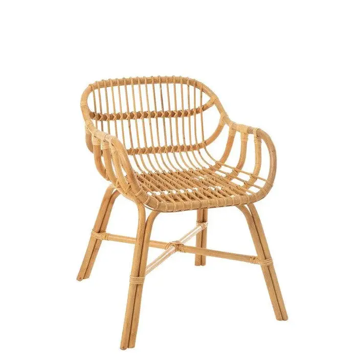 Sillón de ratán de alta calidad, muebles de sala de estar, silla de ocio de mimbre moderna hecha en Vietnam