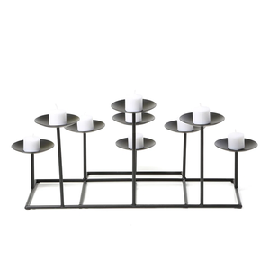 Candelabro Decorativo de Metal con Diseño Único de 9 Brazos, Portavelas Popular para Decoración de Bodas y Exhibición en el Hogar - Product Image 4