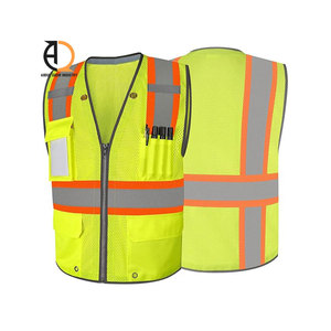 Vêtement de sécurité réfléchissant de haute qualité, gilet de travail, gilet de sécurité haute visibilité pour hommes avec plusieurs poches - Product Image 4