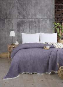 Super Soft 100% Cotton Muslin Woven Four Seasons <b>Bedcover</b> 7 Layer Gauze Oeko-Tex Certified Eco-Friendly Machine Washable Turkish - Product Image 5