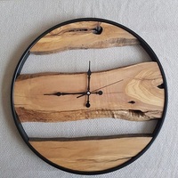 Jam dinding ekstra besar jam dinding Resin epoksi kayu kerajinan tangan kualitas tinggi buatan tangan berkualitas tinggi Jam dinding Resin kayu