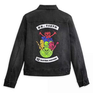 แจ็กเก็ตยีนส์สำหรับสวมใส่สบายๆของผู้หญิงแจ็คเก็ตยีนส์ลาย3D ปักด้วยแจ็กเก็ตยีนส์สไตล์คลาสสิก - Product Image 2