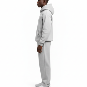 Ensemble survêtement décontracté pour homme tendance, sweat-shirt à capuche et pantalon de survêtement, couleurs personnalisées, imprimé, 100% coton, coupe ample - Product Image 2