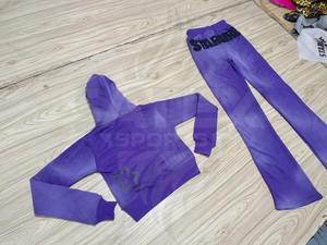 Survêtements unisexes imprimés sur mesure 100% coton French Terry Vintage Acid Wash Distressed Hoodies Sweatpants Jogger Set - Product Image 6