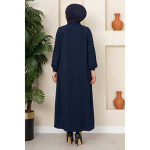Abaya Azul Marino Estilo Bata para Jóvenes, Hijab Modesto para Mujeres - Product Image 5