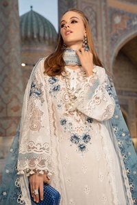 2023 colección de césped de algodón estampado para mujer, Vestido camisero de verano, nuevo estilo indio Shalwar Kameez de manga larga - Product Image 5