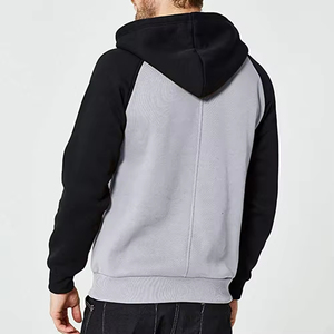Wholesale Men's High Quality Oversized Winter Heavyweight <b>Raglan</b> Color Block Pullover Long Sleeve Cotton Fleece Baseball Hoodies - Product Image 2
