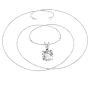 Collar con Colgante Solitario de Moissanita de 1.5 Quilates en Oro Sólido de 14K, con Cadena con Certificado IGI, Chapado en Rodio, Unisex, OEM, ODM - Product Image 5