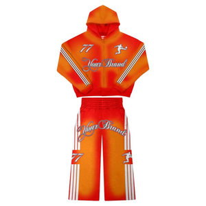 Conjunto Deportivo de Invierno para Hombre, Moderno y Personalizado, de Alta Calidad, con Sudadera con Cremallera, Bolsillos Laterales, Efecto Desgastado por el Sol, 100% Algodón Transpirable - Product Image 1