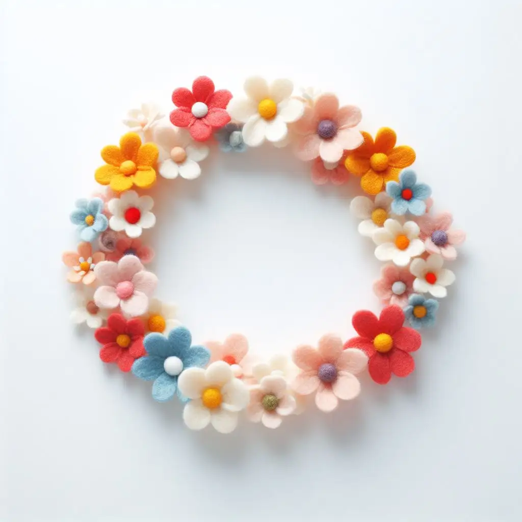 Handcrafted Felt Flower Garland: A Unique and Sustainable Home Decor