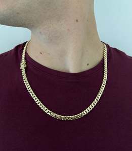 Chaîne à maillons cubains 6MM VVS1 Moissanite avec or blanc 14 carats fini en argent sterling 925, le testeur de diamant - Product Image 4