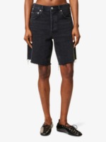 Shorts en jean pour femme ODM personnalisés, de qualité supérieure, taille mi-haute, écologiques, confortables pour l'été, style décontracté, avec logo, effet délavé, coupe boyfriend