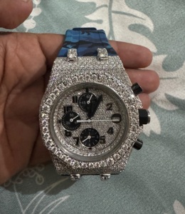 Pass Diamond <b>Tester</b> Custom Luxury Bling Full Diamond VVS Moissanite Hip Hop Stainless Steel Quartz Watch Classic Fashion <b>Water</b> - Product Image 4