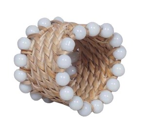 Anneaux de serviette en canne de couleur naturelle faits à la main, ronds, pour mariages, fêtes, restaurants/hôtels, porte-serviettes en stock - Product Image 4