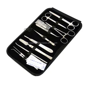 Ensemble de chirurgie mineure avec logo personnalisé de 24 pièces Kits de dissection Équipement chirurgical en acier inoxydable avec emballage personnalisé - Product Image 1