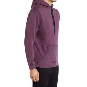 Sweat-shirts à capuche pour hommes en coton French Terry 400G, effet délavé, broderie personnalisée OEM, style pull-over long, séchage rapide, pour l'hiver - Product Image 4