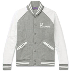 Logo personnalisé veste pour hommes de qualité supérieure à manches longues Style de rue avec col montant vêtements à la mode Letterman - Product Image 1