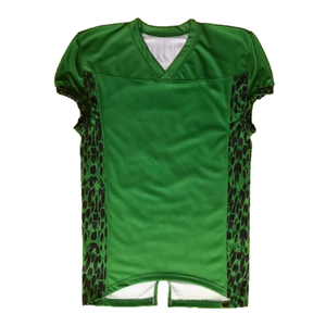 Maillot de football américain noir vert personnalisé tissu à mailles équipe pratique hommes jeunes sublimation chemises de football américain - Product Image 1