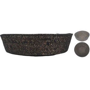 ตะกร้าใส่ของปอกระเจาพร้อมหูจับสีน้ำตาลดำทันสมัยและใช้งานได้จริงในบ้านตะกร้าเก็บปอกระเจา - Product Image 4