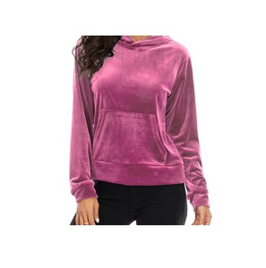 Nuevo diseño de manga larga para mujer, suéter de invierno cálido de terciopelo con capucha, ropa de moda para exteriores - Product Image 3