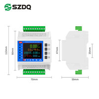 Analizador de Energía Trifásico con Pantalla LCD/LED, Medidor Inteligente de 100A 3P4W, Monitor Bidireccional de Corriente, Factor de Potencia y Frecuencia, Clase 1.0 de Precisión